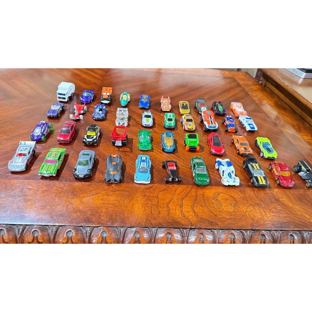 lot of 41 mixed hot wheels and other brand play toy cars